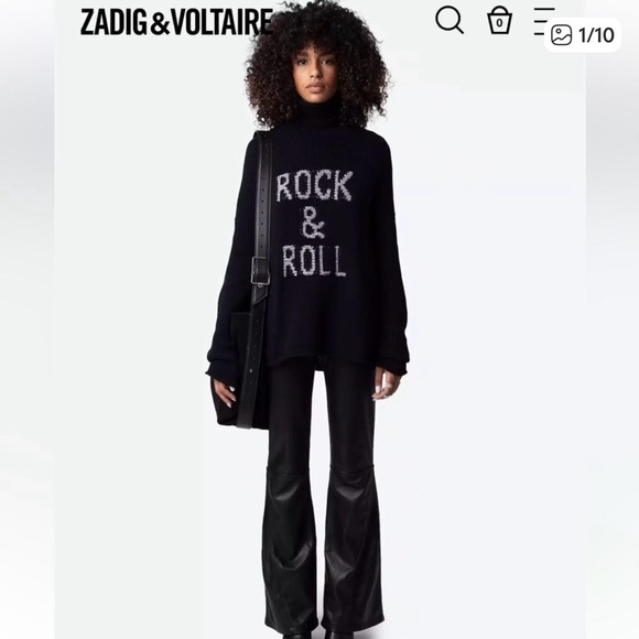 Zadig & Voltaire Rock&Roll Black Graphic Sweater